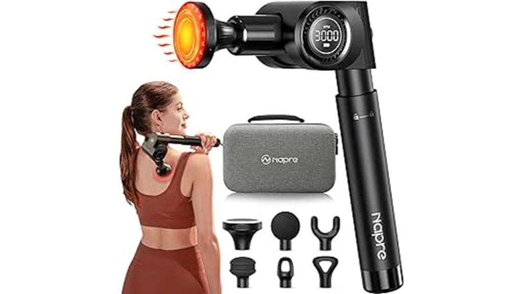 heated adjustable massage gun