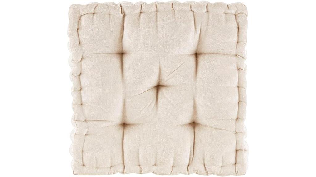 ivory 20x20 floor pillow