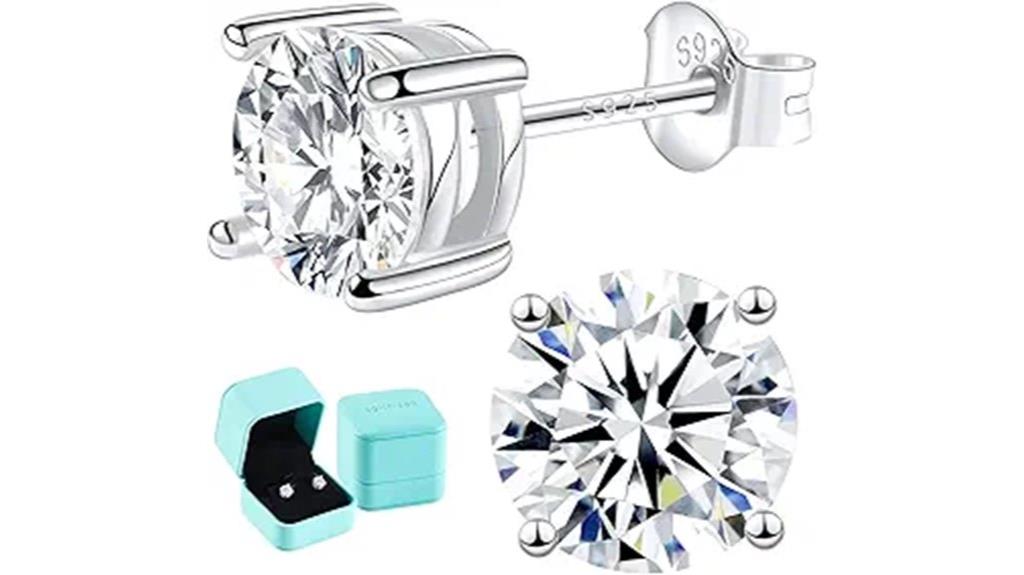 lab grown moissanite earrings