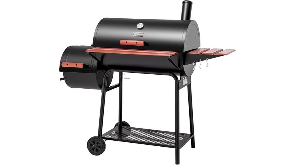large 30 inch charcoal smoker