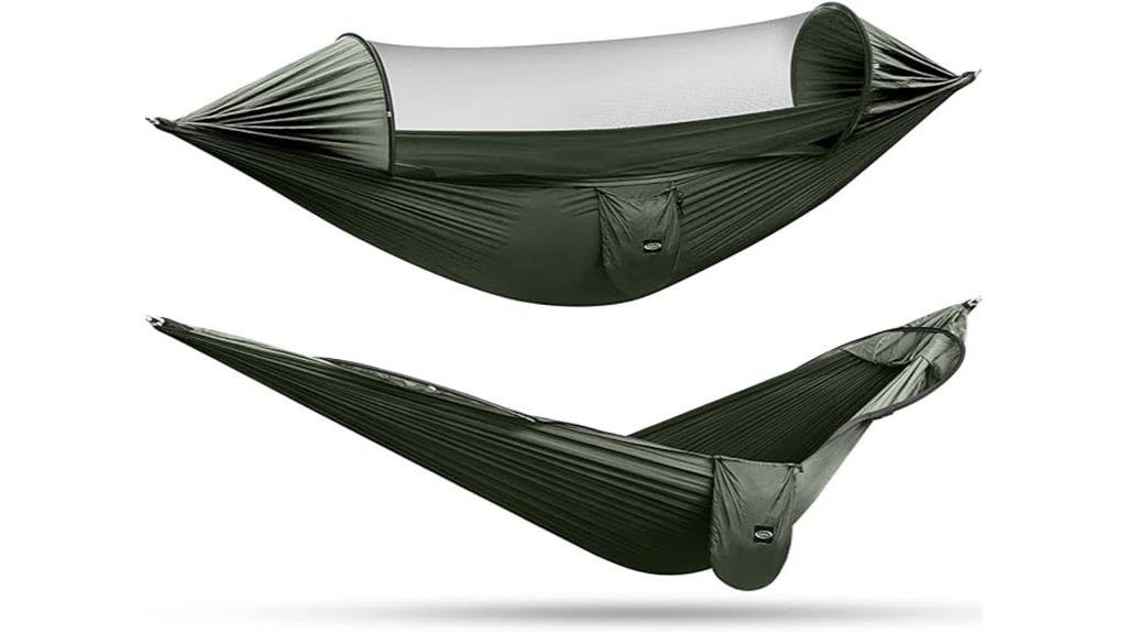 large camping hammock with mosquito net