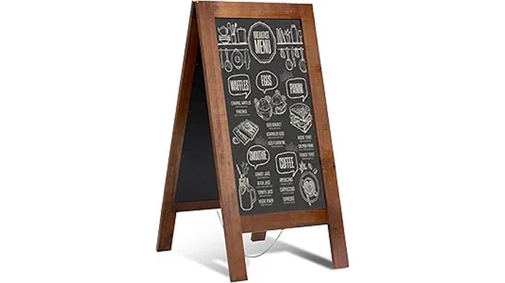 large double sided chalkboard sign