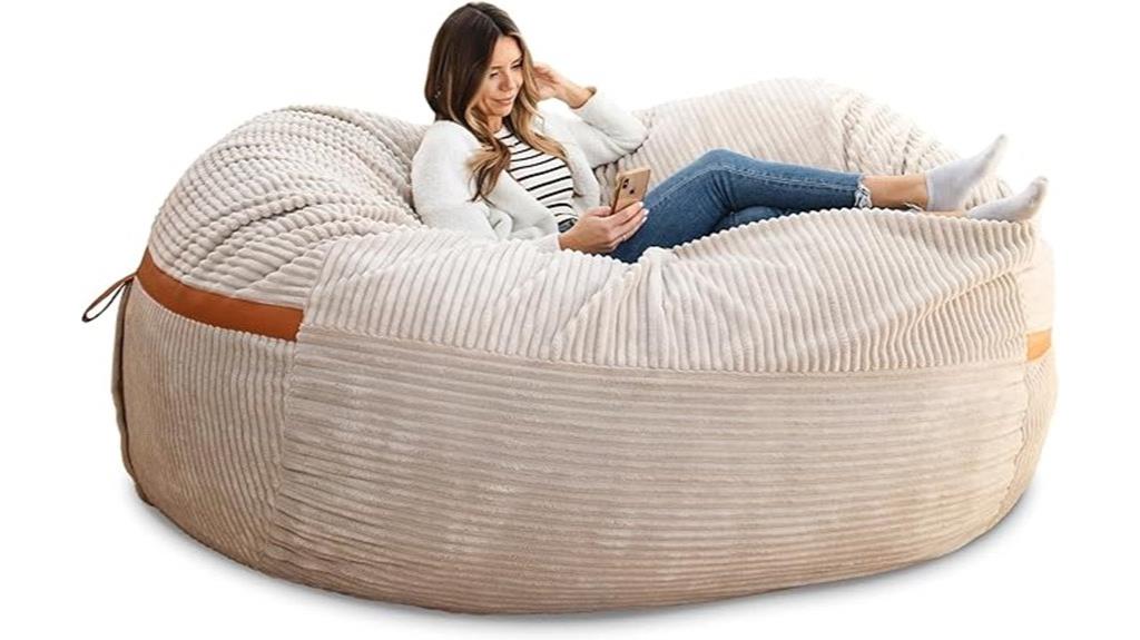 large foam filled bean bag