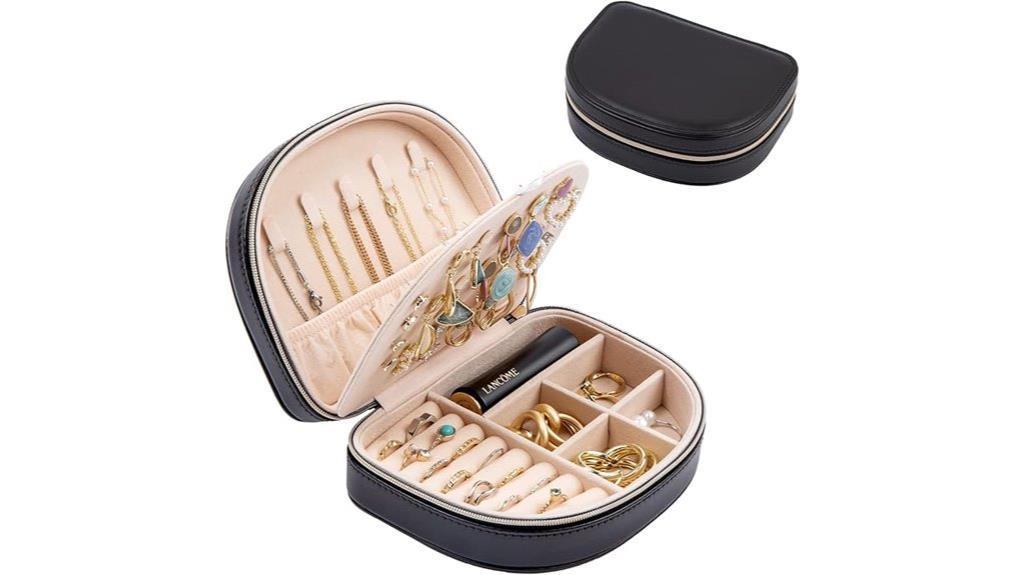 leather travel jewelry organizer