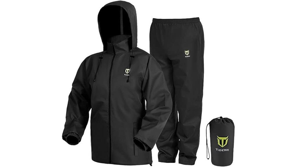 lightweight waterproof two piece rain suit