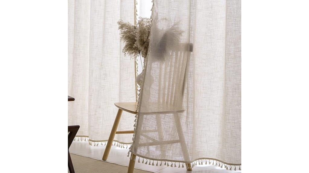 linen farmhouse curtain set