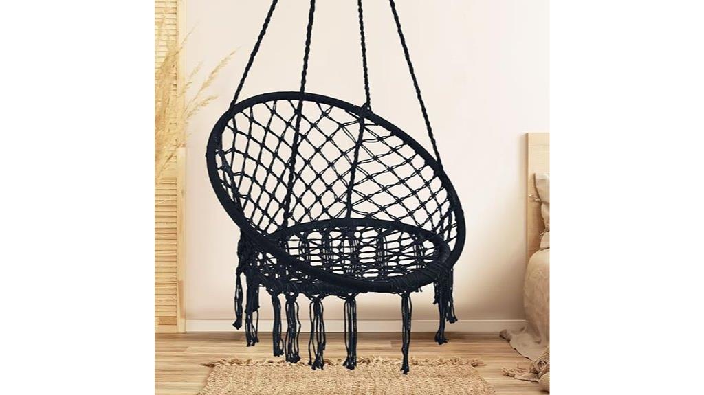 macrame tassel hammock swing