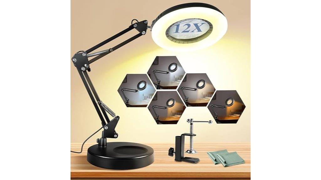 magnifying glass with light