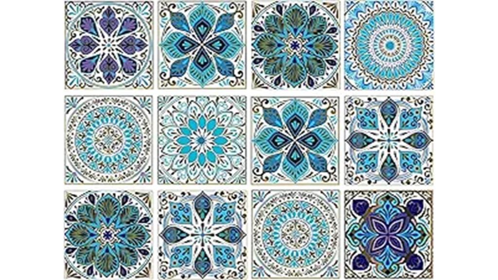 mandala tile sticker set