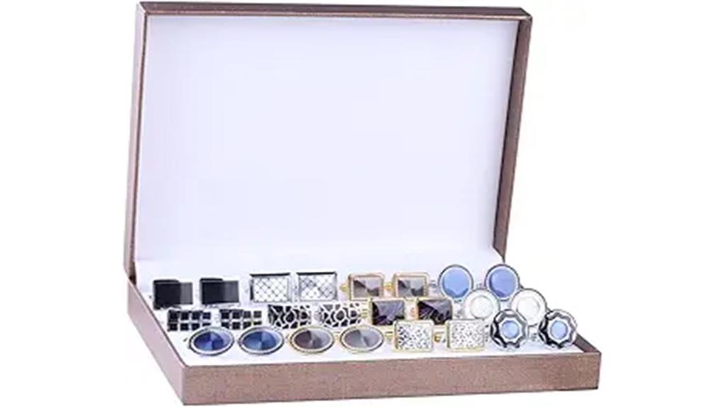 men s black cufflink set