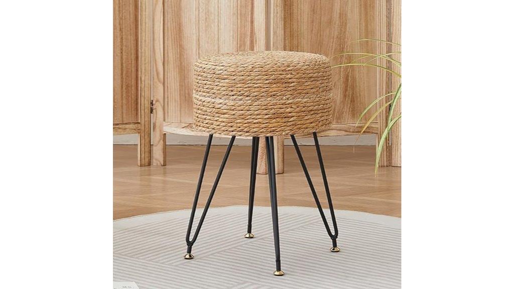 metal legged vanity stool