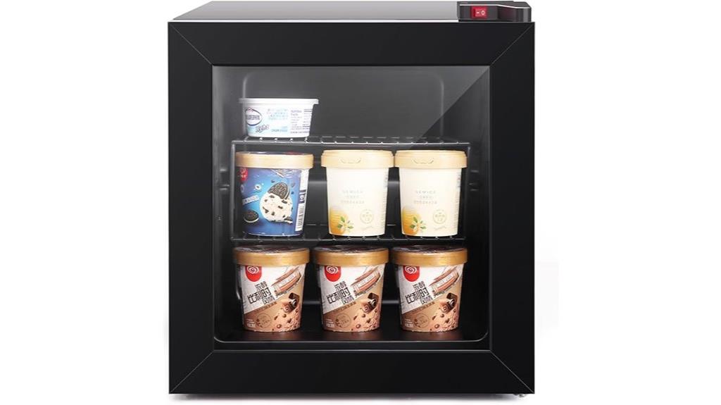 mini freezer with display