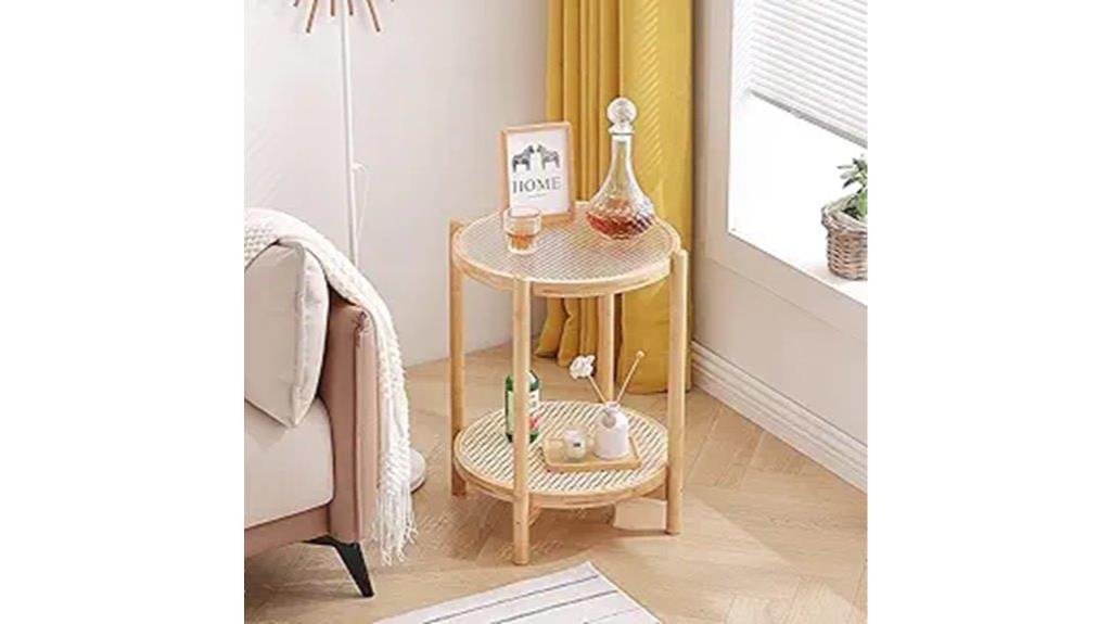 modern bamboo glass table