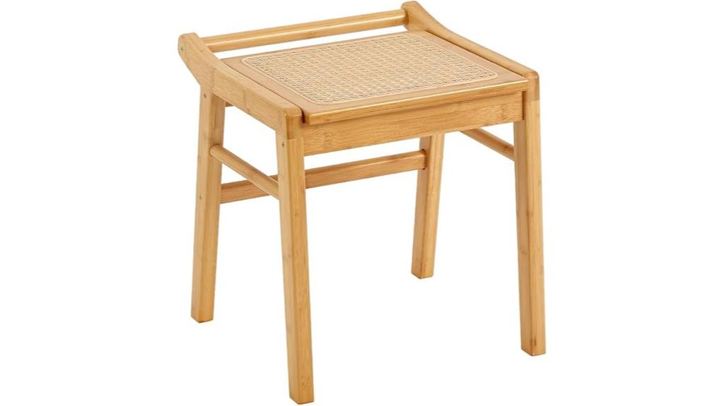 modern rattan vanity stool