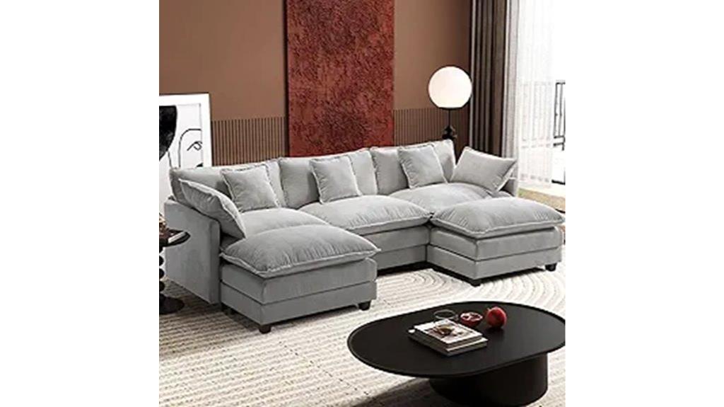 modern u shaped cloud sofa