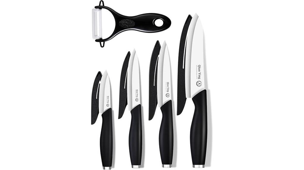 nine piece ceramic knife set
