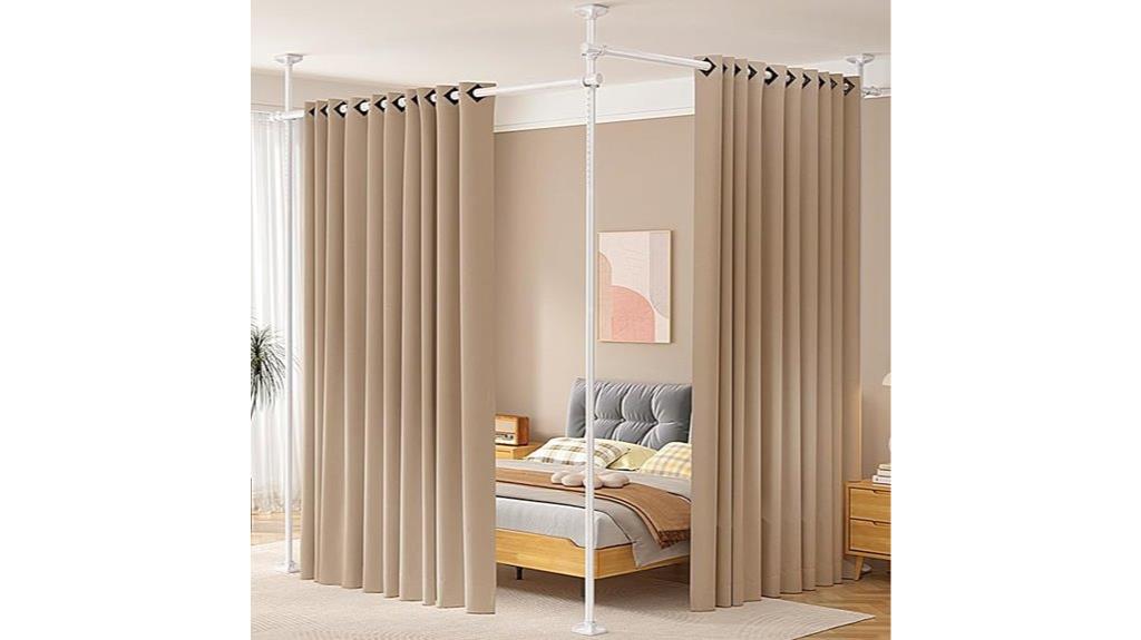 no drill curtain room divider