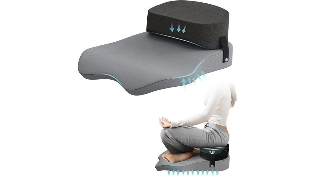 office chair and yoga cushions