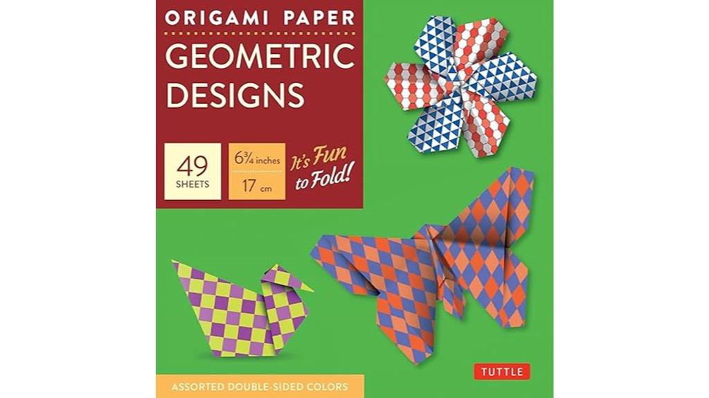 origami paper with geometric patterns
