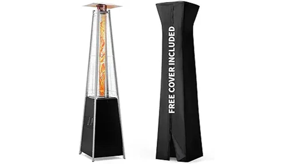outdoor patio heater with cover