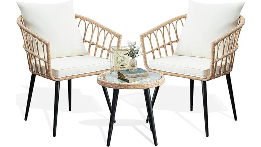 outdoor wicker patio set