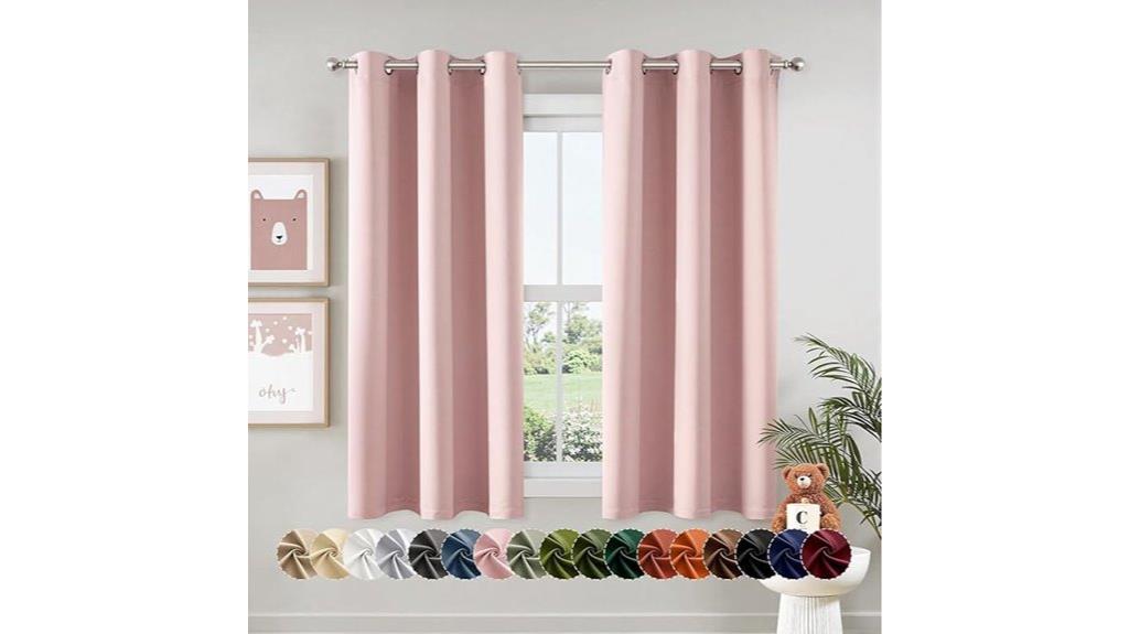pink blackout girl curtains