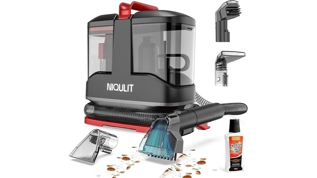 portable cleaner with dual brushes