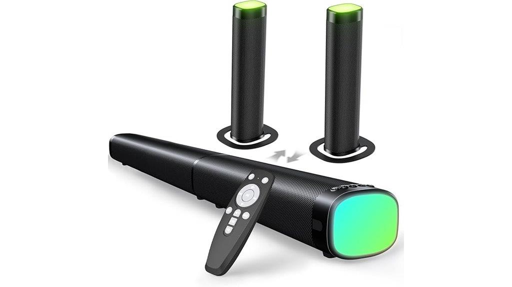 powerful bluetooth rgb soundbar
