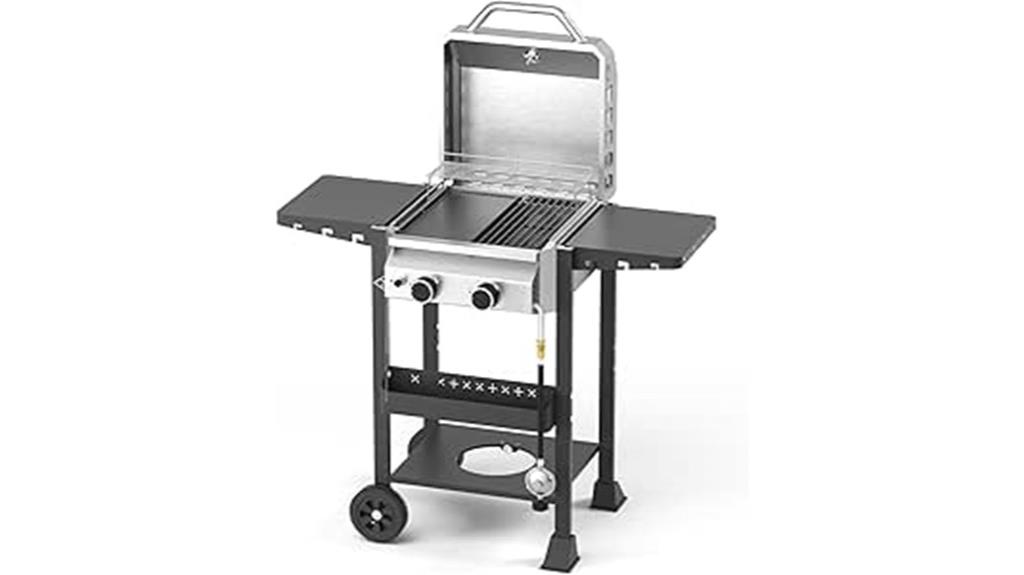 propane grill with cast iron