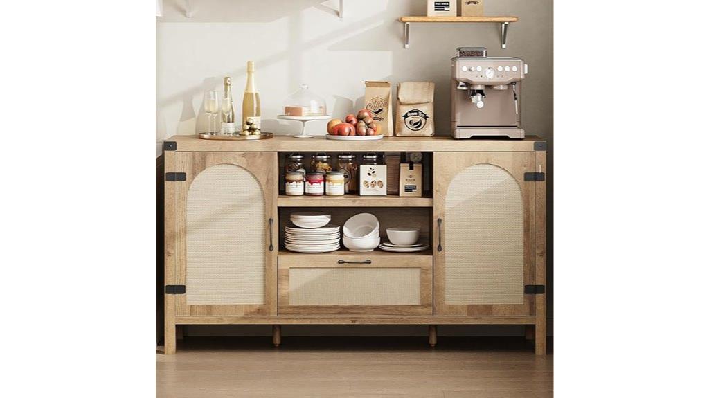 rattan sideboard storage cabinet