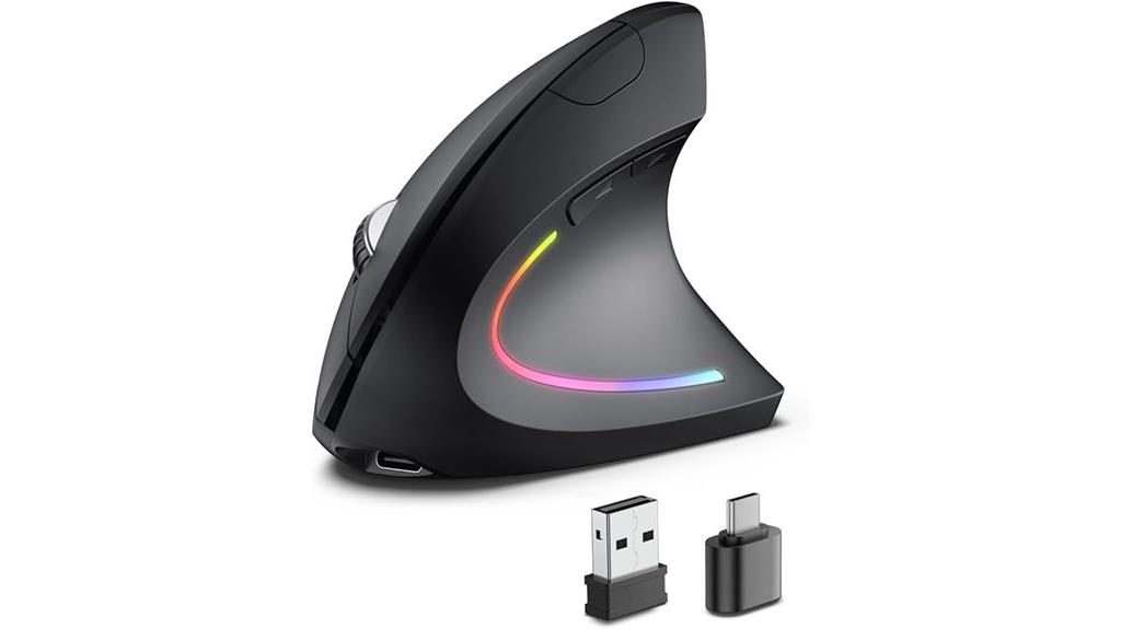 rechargeable bluetooth mouse with silent buttons