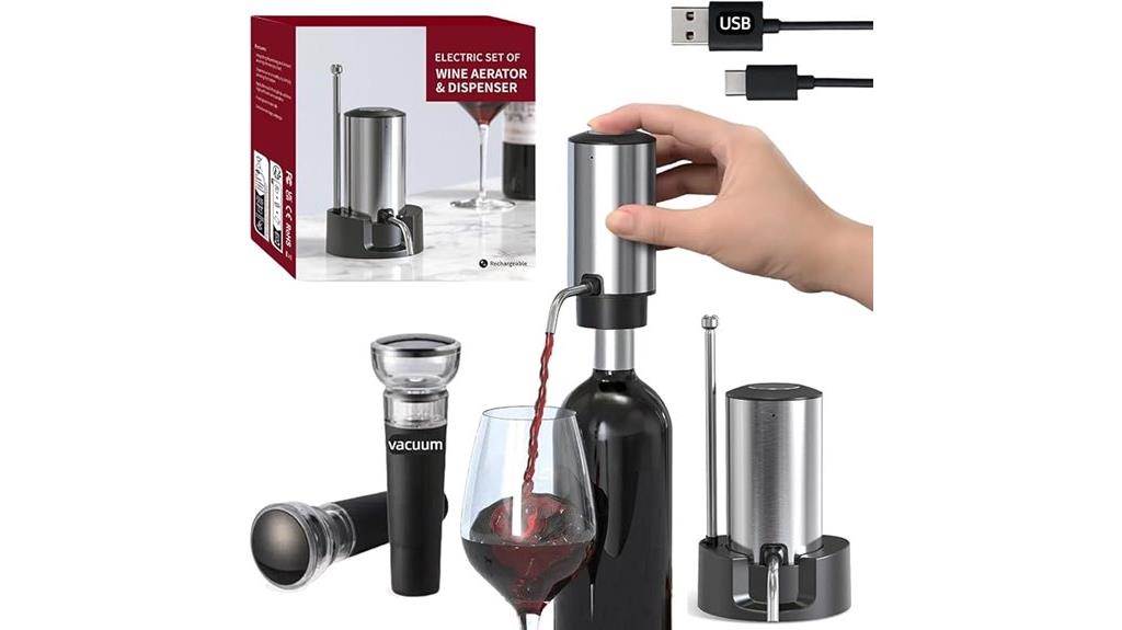 rechargeable wine dispenser set