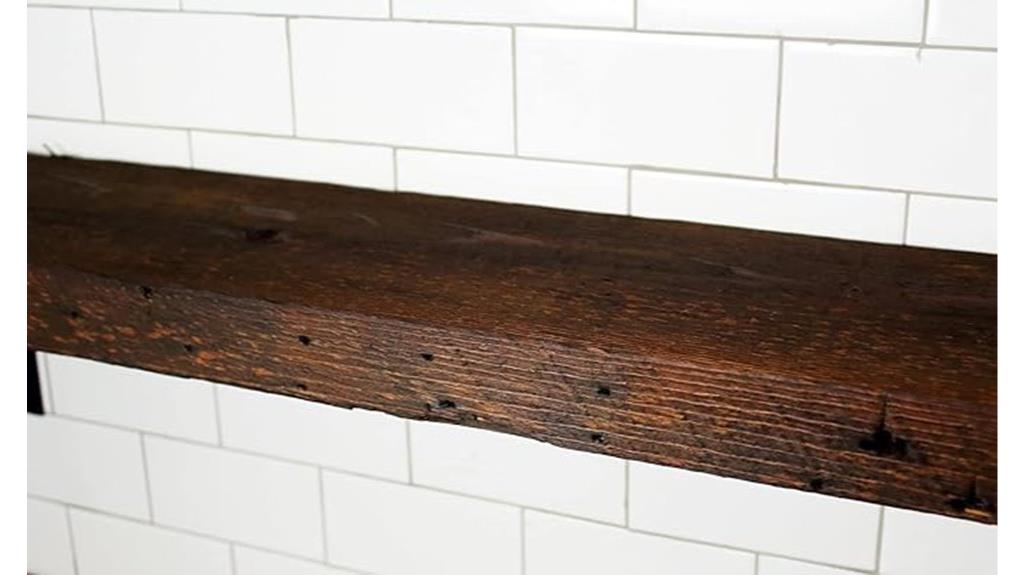 reclaimed wood wall shelf