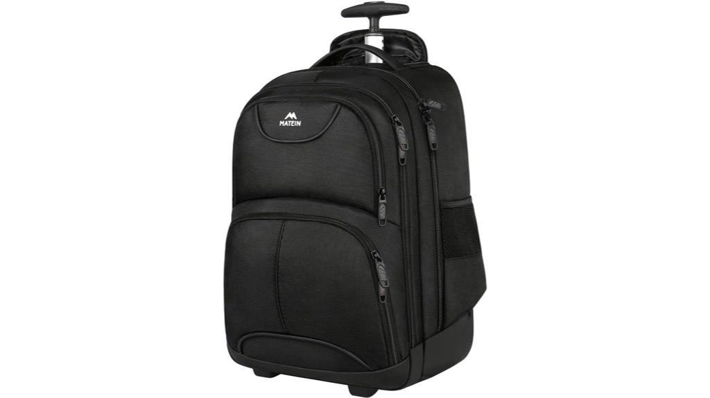 rolling water resistant laptop backpack
