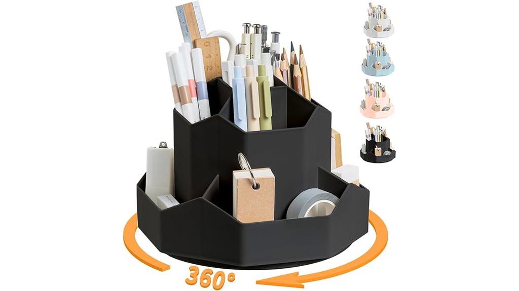 rotating desk pencil holder