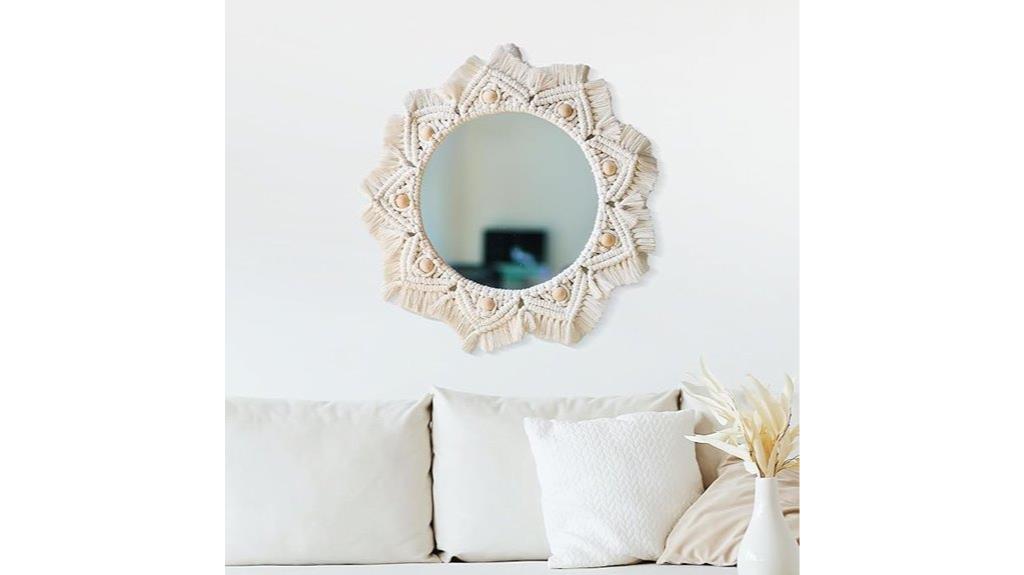 round boho mirror decor