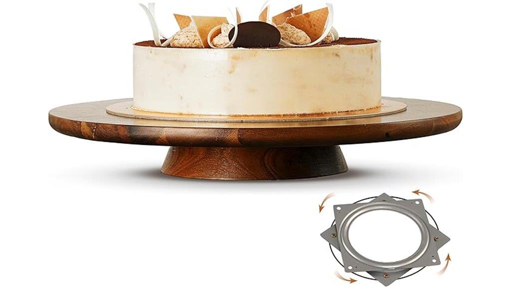 rustic acacia spinning stand