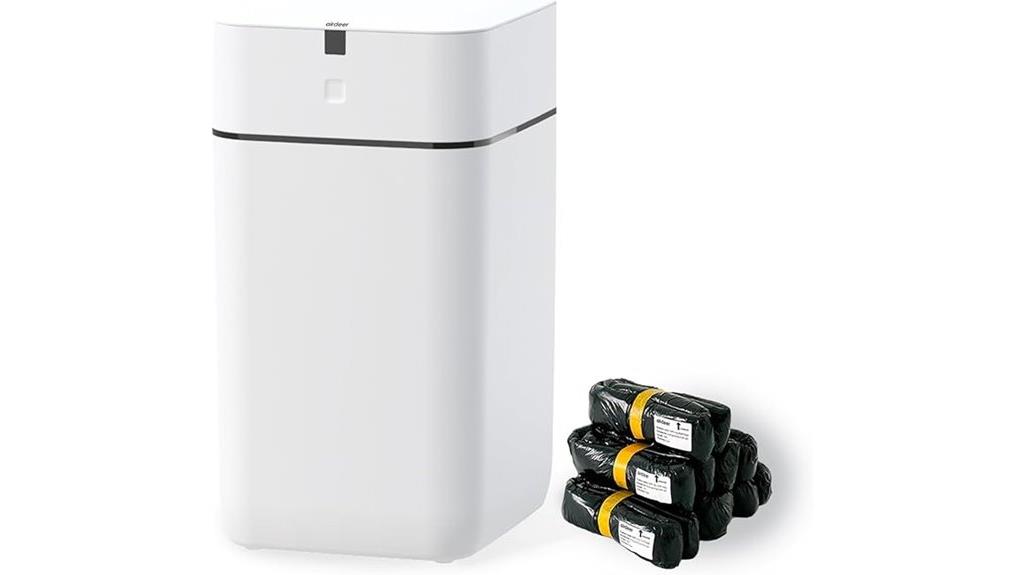 sensor activated self sealing trash can