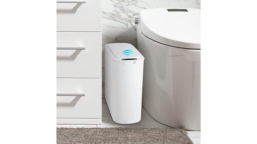sensor operated bathroom trash can