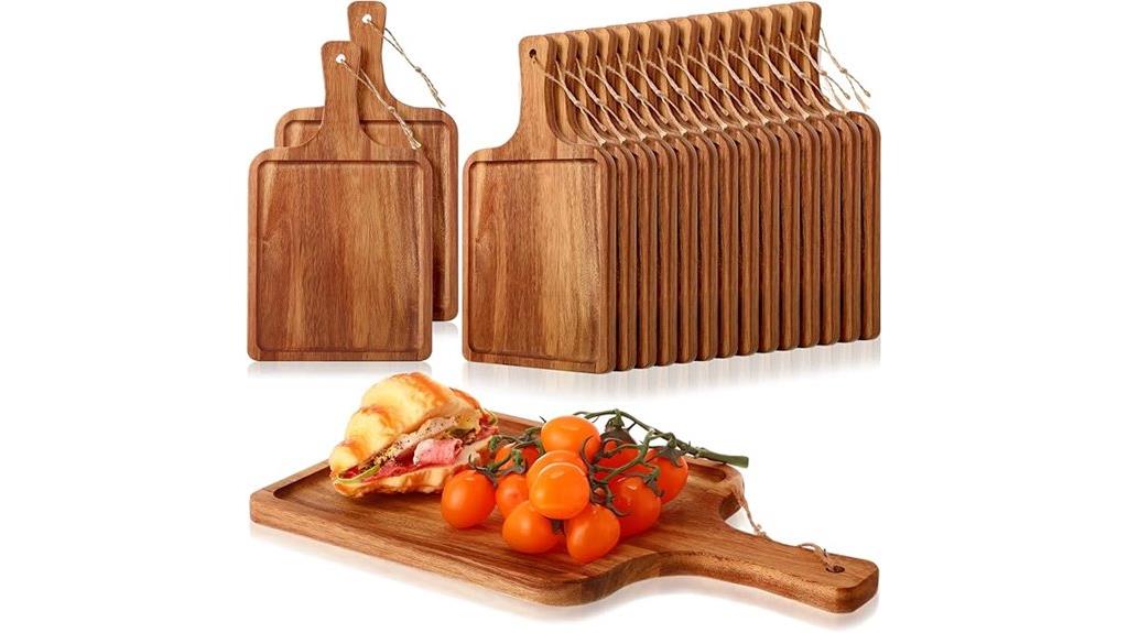set of 16 acacia cutting boards