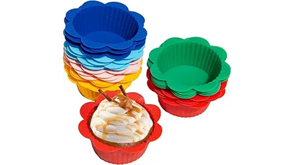 set of silicone muffin liners