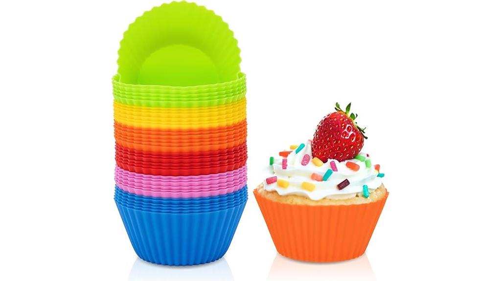 set of thirty six silicone cups
