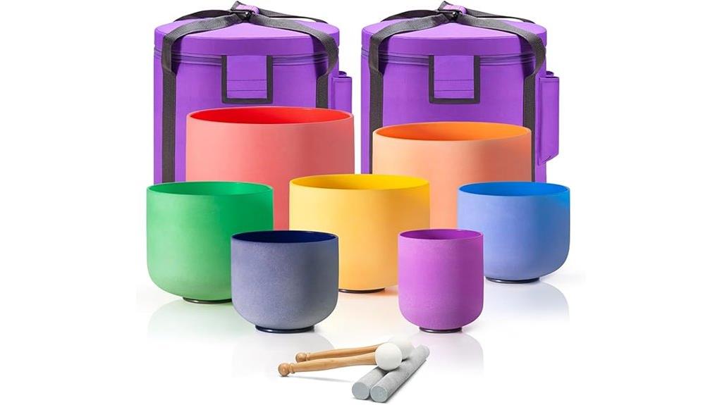 seven chakra crystal bowls