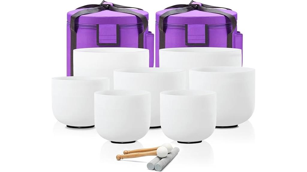 seven piece crystal bowls