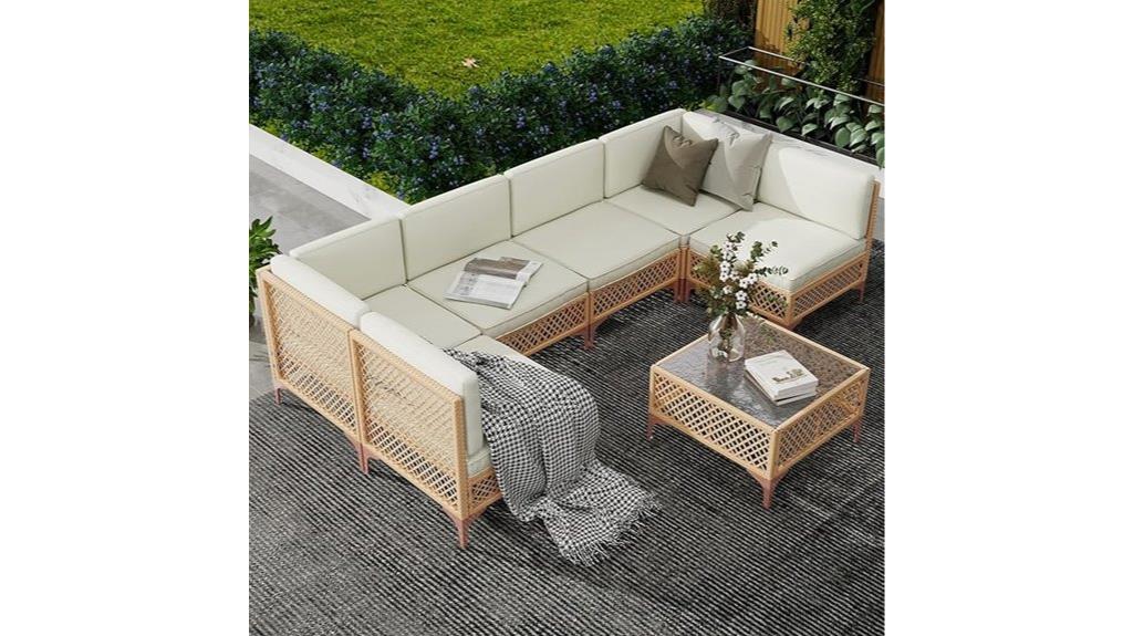 seven piece patio ensemble