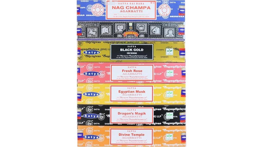 seven scented incense gift set