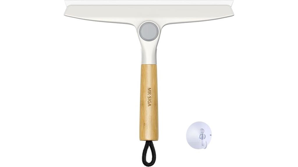 silicone bamboo shower squeegee