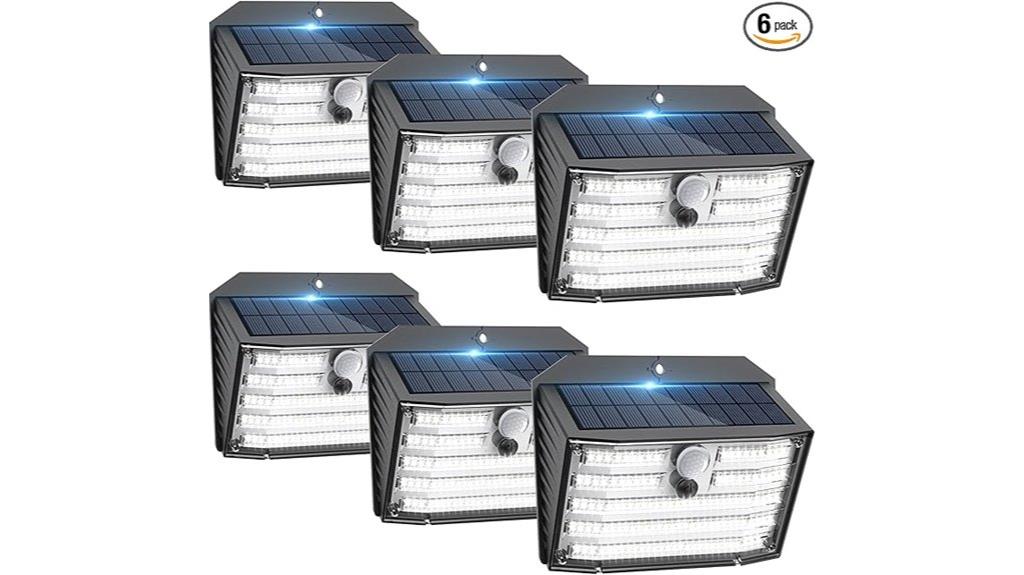 six pack solar security lights