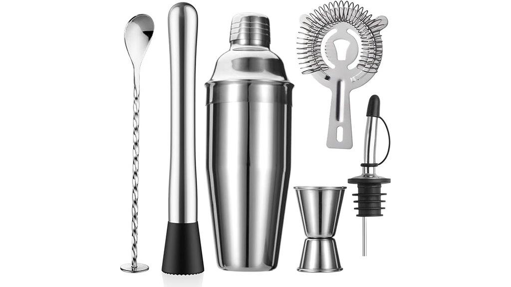 six piece bar shaker