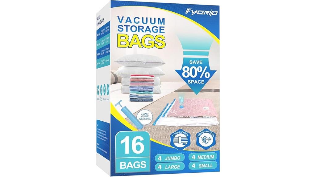 sixteen vacuum storage bags